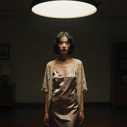 Nocturnal Portrait in Satin and Lace