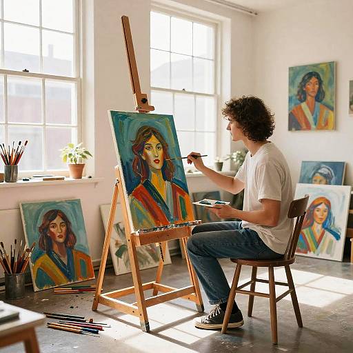 Sunlit Studio Art Hobbyist
