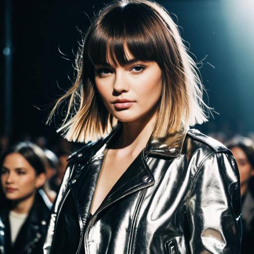 Chic Layered Bangs at Fashion Show