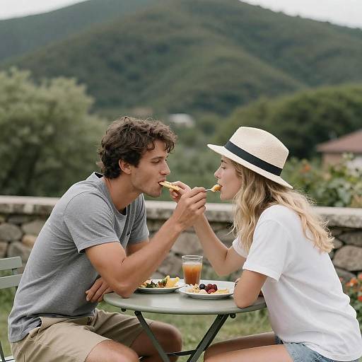 Intimate Outdoor Dining Moment