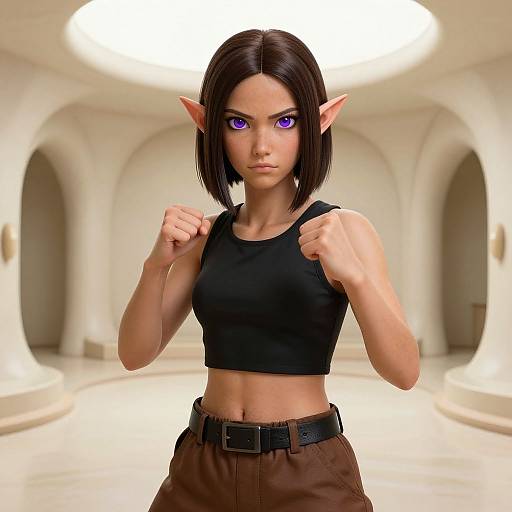 ASCIILapanya Athletic Fighter Close-Up