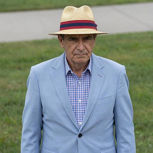 Middle-Aged Man in Stylish Outdoor Attire