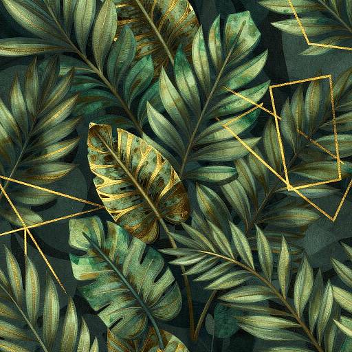 Monstaria Leaf with Golden Geometry