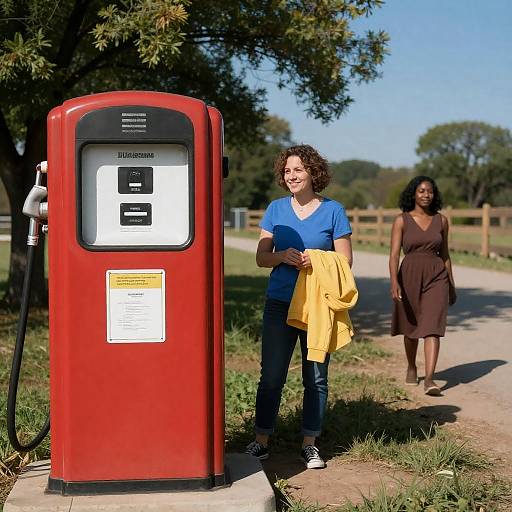 Charming Rural Scene with Two People
