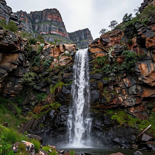 Meiringspoort Waterfall in Swartberg Mountains