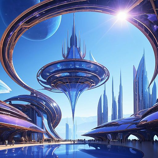 Surreal Biomechanic Starship in Heliotrope Sky Surreal Biomechanic Starship in Heliotrope Sky