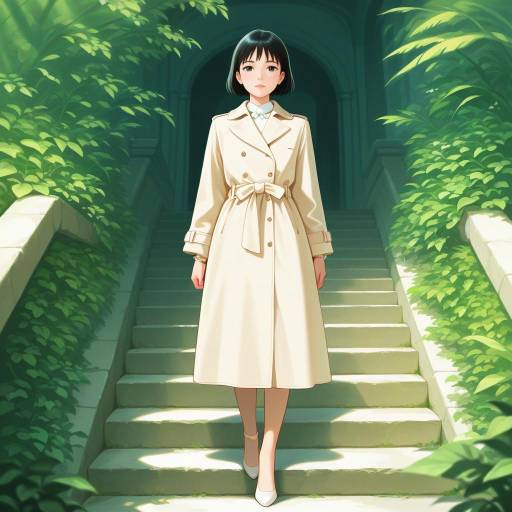 Elegant Young Woman in Mystical Outdoors