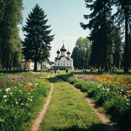 Meadow Path Leading to Russian Orthodox Church