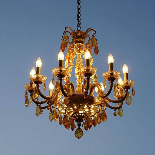 Amber Chandelier Between Earth and Sky