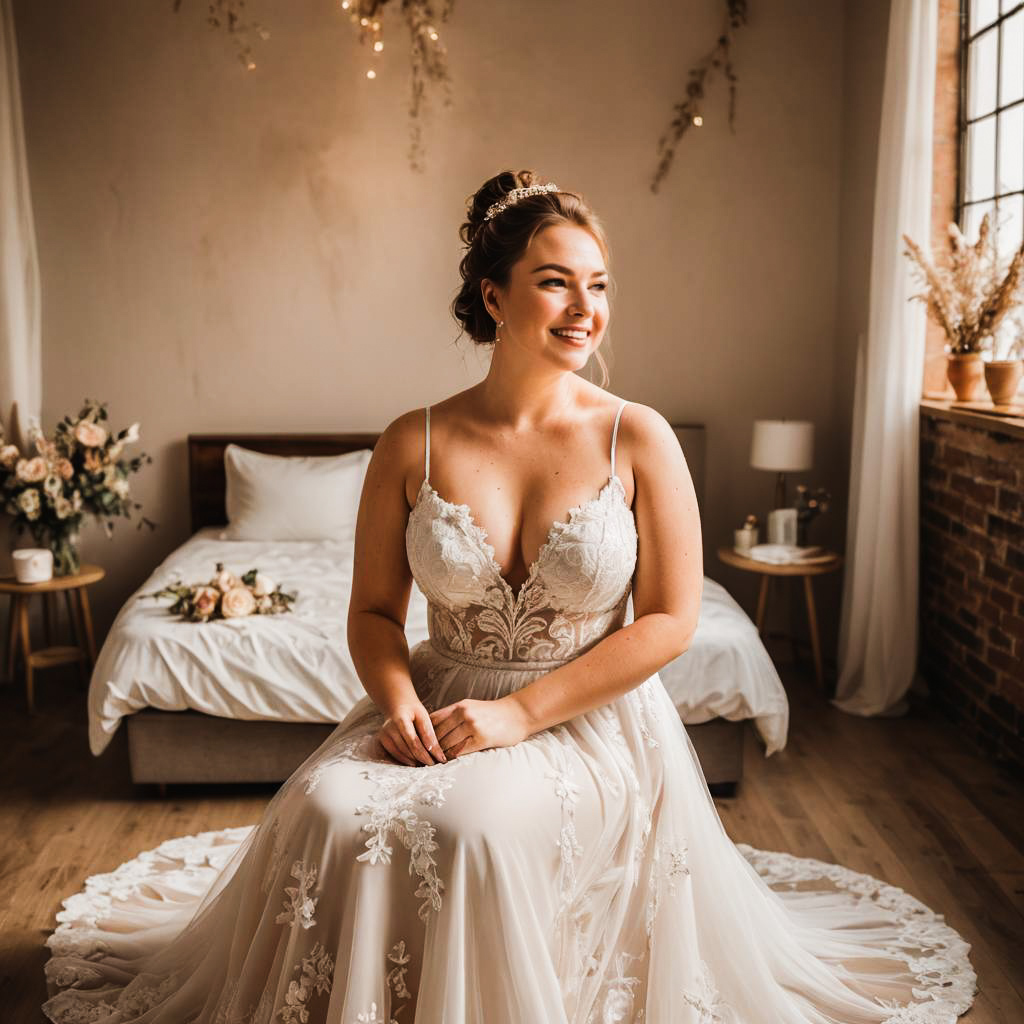 Joyful Bride in Ethereal Lingerie Shoot