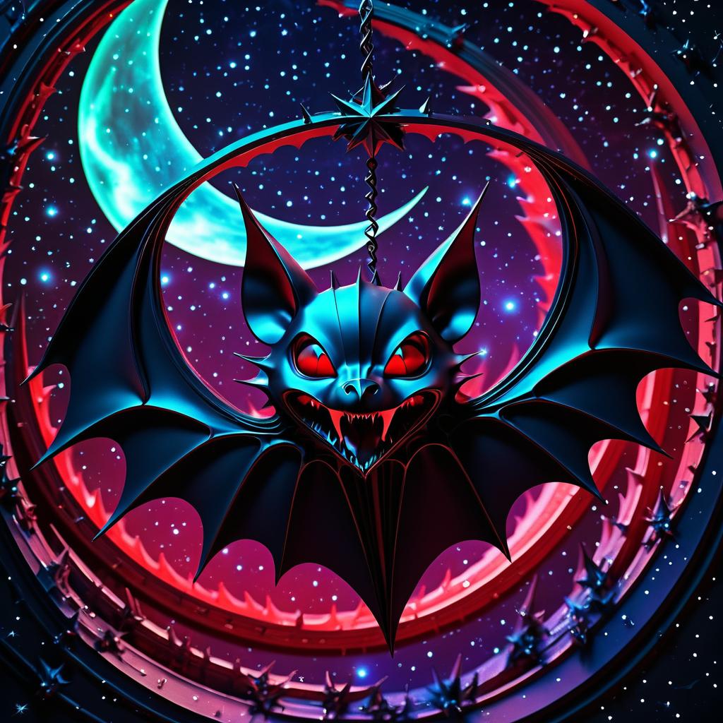 Vampire Bat in Cosmic Dark Fantasy