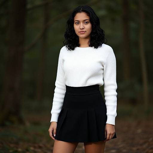 Young Woman in Forest Portrait
