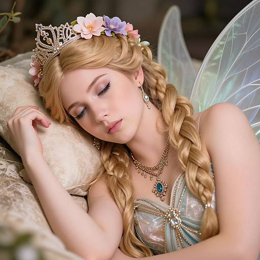 Realistic Sleeping Beauty Fairy Portrait