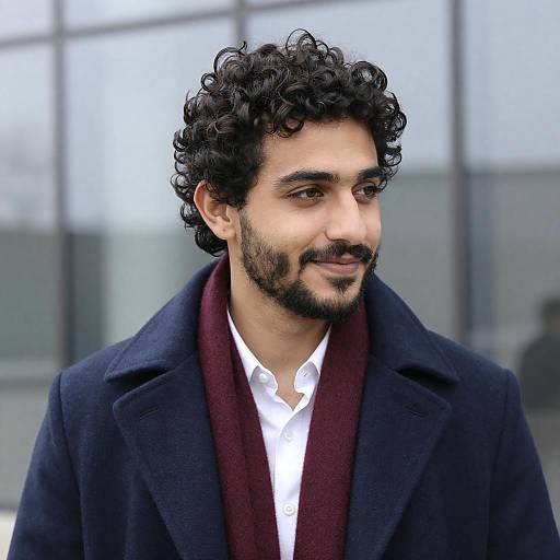 Smiling Man in Stylish Winter Attire