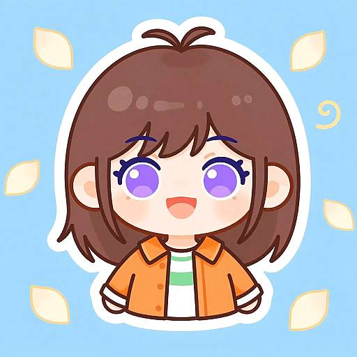 Chibi Character Digital Sticker