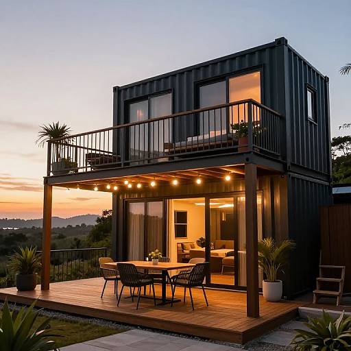 Modern Two-Story Shipping Container Home