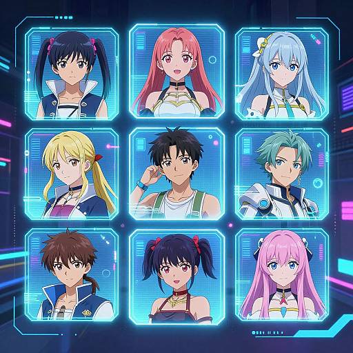 Futuristic Anime OC Generator Interface