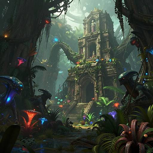 Crytek-Inspired Bioluminescent Alien Jungle