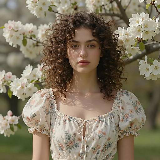 Vintage Garden Portrait of a Young Woman