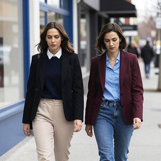 City Stroll: Two Women in Blazers