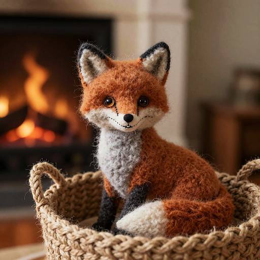 Cozy Hand-Felted Wool Fox
