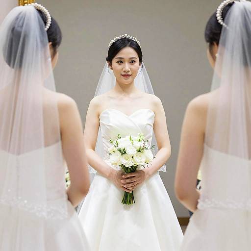 Bridal Elegance: Bride with Bouquet