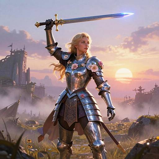 Gwenyvere Warrior Princess at Dawn