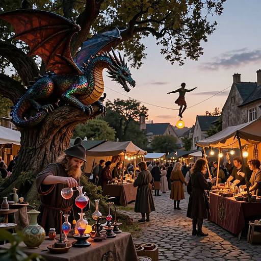 Twilight Medieval Marketplace Fantasy