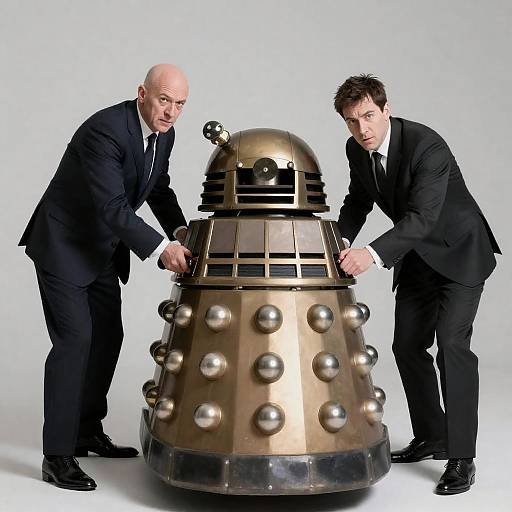 Dynamic Duo with Dalek Robot
