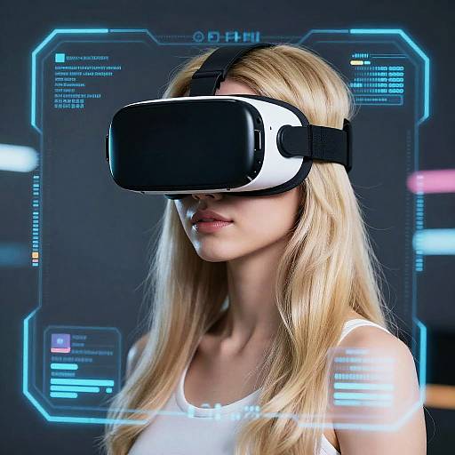 Blonde AI Avatar in VR Environment
