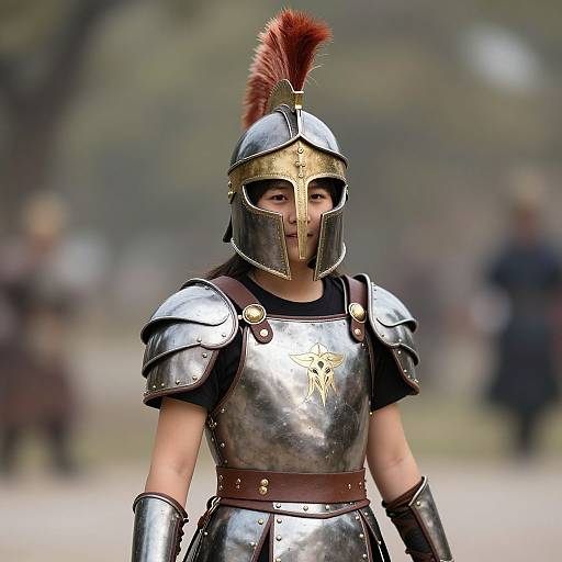 Spartan Warrior Boy Costume Portrait