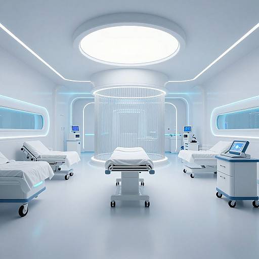 Futuristic All-White Hospital Horror