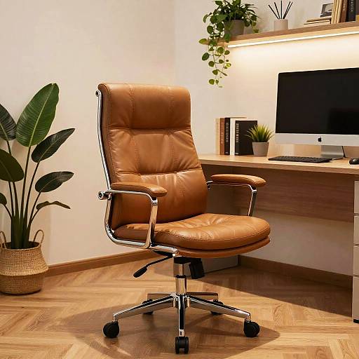 Leather Bürostuhl in Stylish Home Office