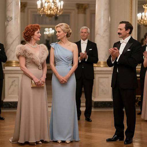 Elegant Portrait in Luxurious Ballroom