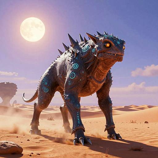 Luminescent Alien Desert Monster