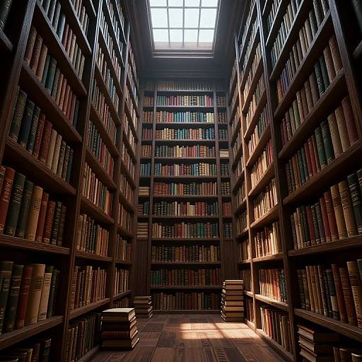 Cyberpunk 3D Library Ambience