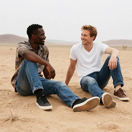 Desert Companionship: A Candid Moment