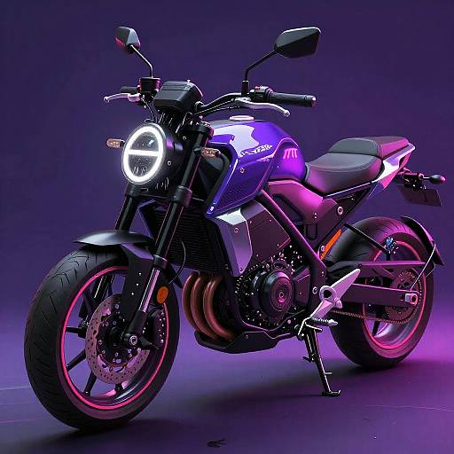 Futuristic Cyberpunk Electric Motorcycle