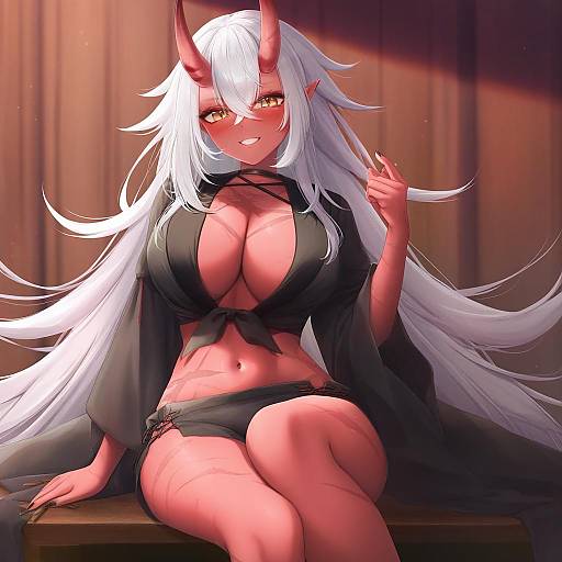 Illustration of Akumi (yoclesh), vyugen in the style of Suien