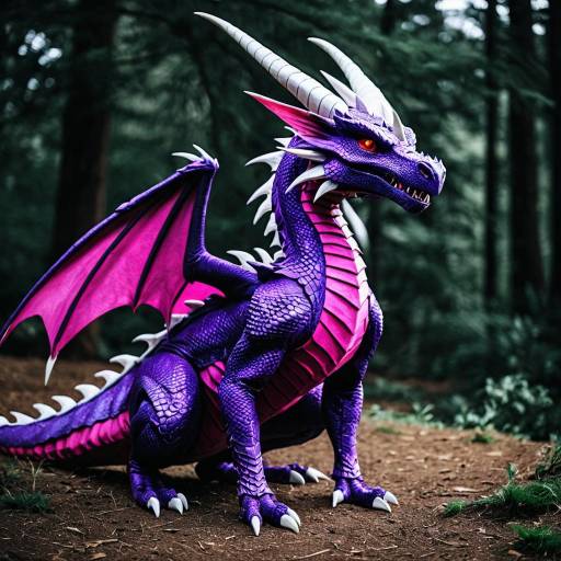 Elegant Purple Dragon Cosplay Costume Design