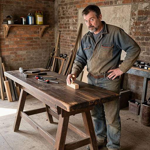 Rustic Vintage Workshop Scene