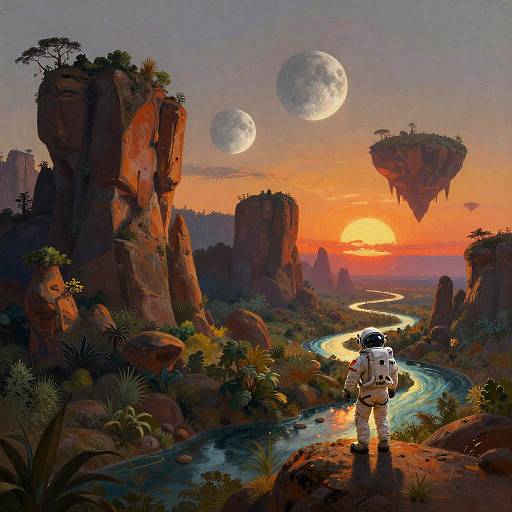 Kepler-452b Alien Landscape Exploration