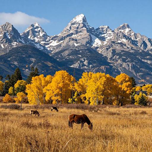 Autumn in Teton Mountains