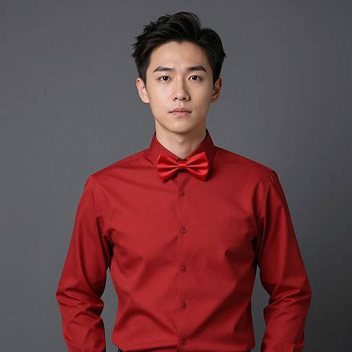 Man in Red Bow Tie Costume