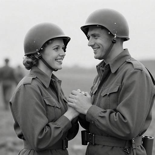 WWII Soldiers: A Moment of Joy