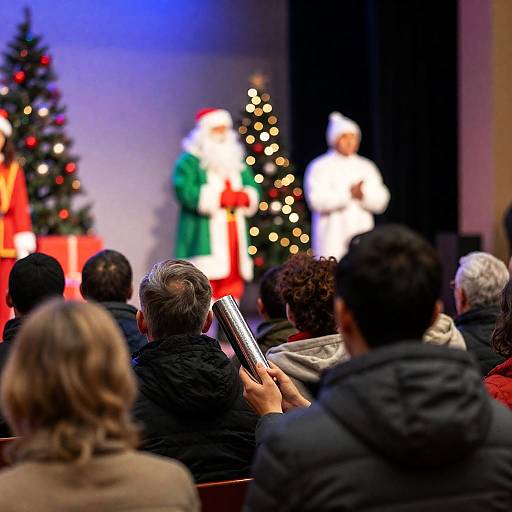Vibrant Christmas Show with Festive Crowd