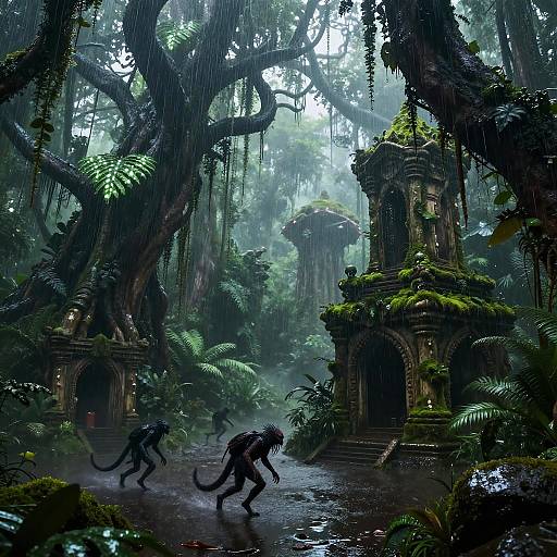 Rainworld Jungle with Glowing Foliage