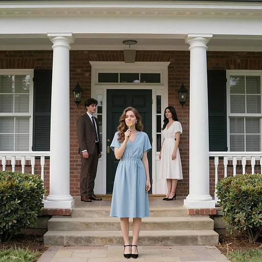 Charming Scene with Columns and Lollipops