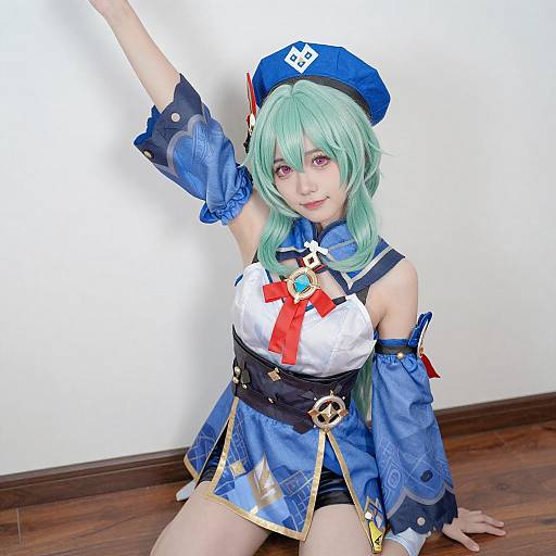 Anime-Inspired Young Woman Portrait