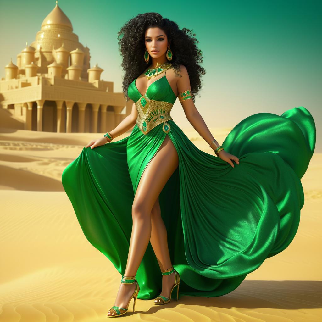 Enchanting Egyptian Priestess in Sands